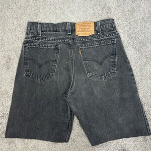 Vintage orange tab‎ levis 550 black jorts